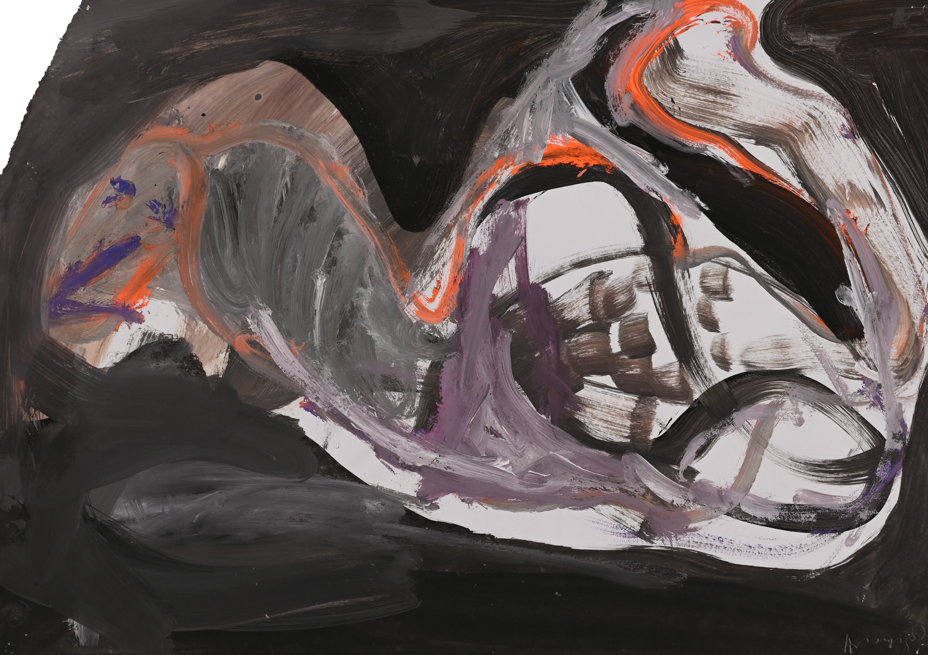 Siegfried Anzinger, 9 Gouaches: Untitled