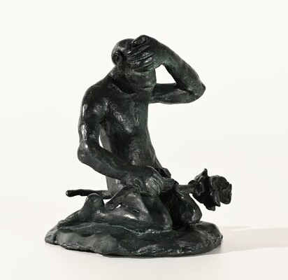 Untitled (Monkey kneeling with Rose)