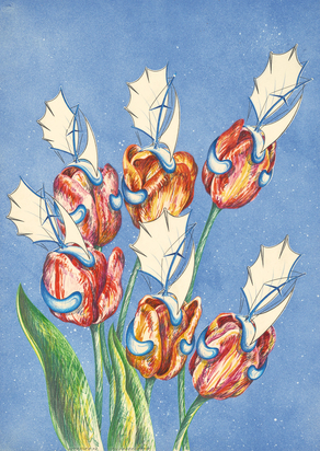 Tulpenregatta, aus dem Zyklus "Segelsport"