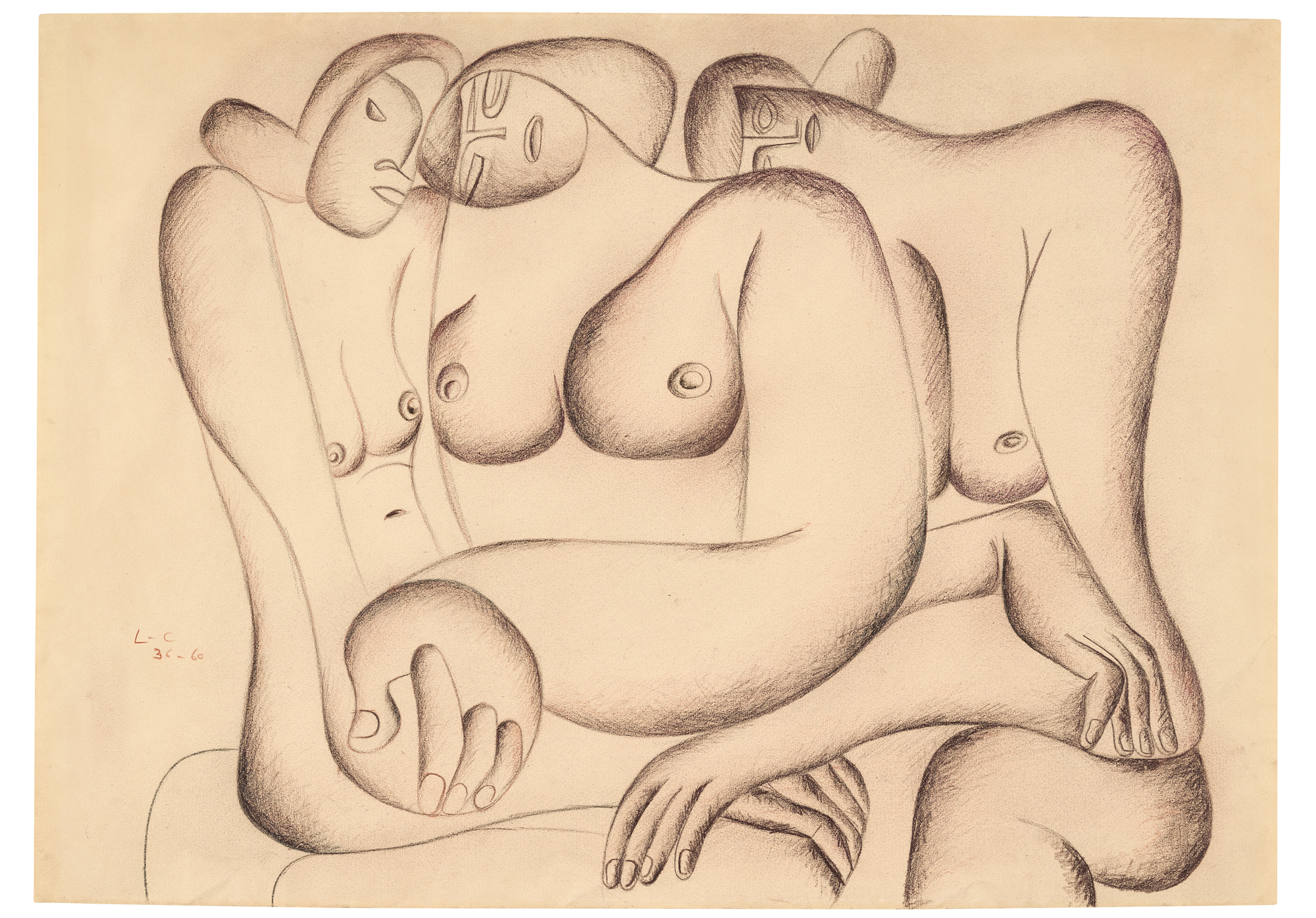 Le Corbusier, Trois femmes aux mains croisées