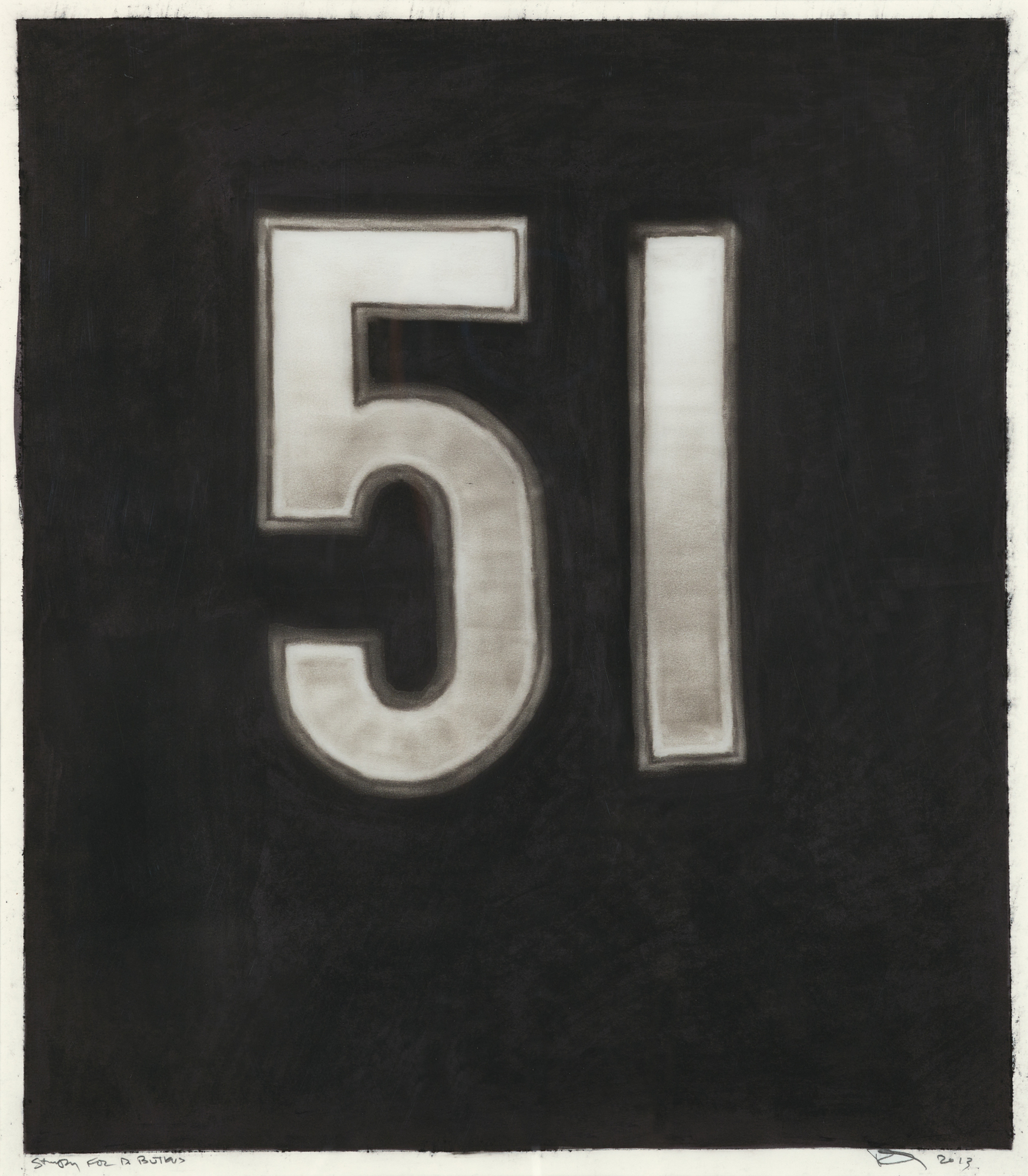 Robert Longo, Study for D. Butkus