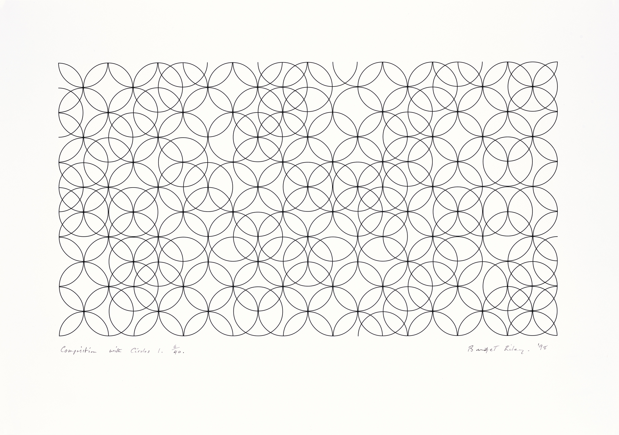 Bridget Riley, Composition with Circles I