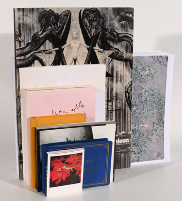 8 Bücher: HR Giger, Julian Opie, Nobuyoshi Araki, Christian Boltanski, Douglas Gordon, Francesco Clemente, Olaf Breuning, Jason Rhoades