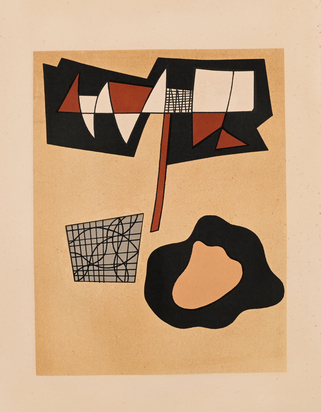 Werke von H. Arp, A. Magnelli, S. Taeuber-Arp und S. Delaunay