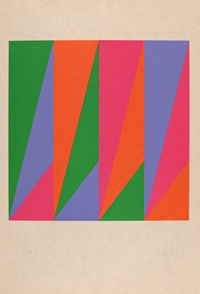 3 Blätter: Doppel aus vier Vierergruppen, 1975;  Ohne Titel, 1975;  Ohne Titel, 1983