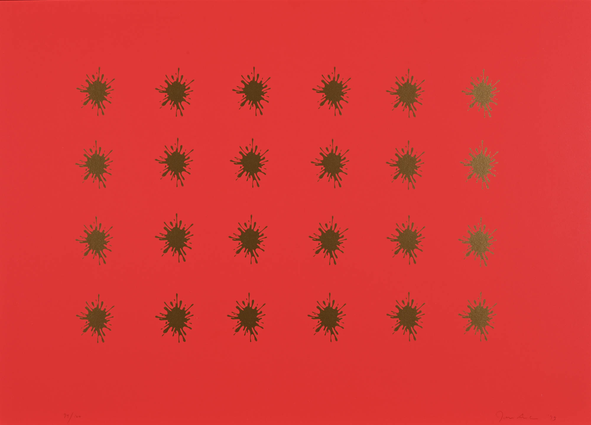 John M. Armleder, Red & Gold Stars
