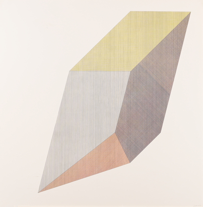 Form Derived From a Cube with Lines in Four Directions and Four Colors