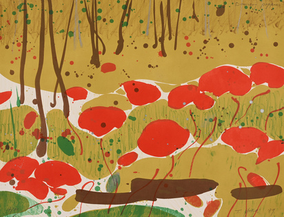 3 Blätter: Dancing poppies (2), Ohne Titel