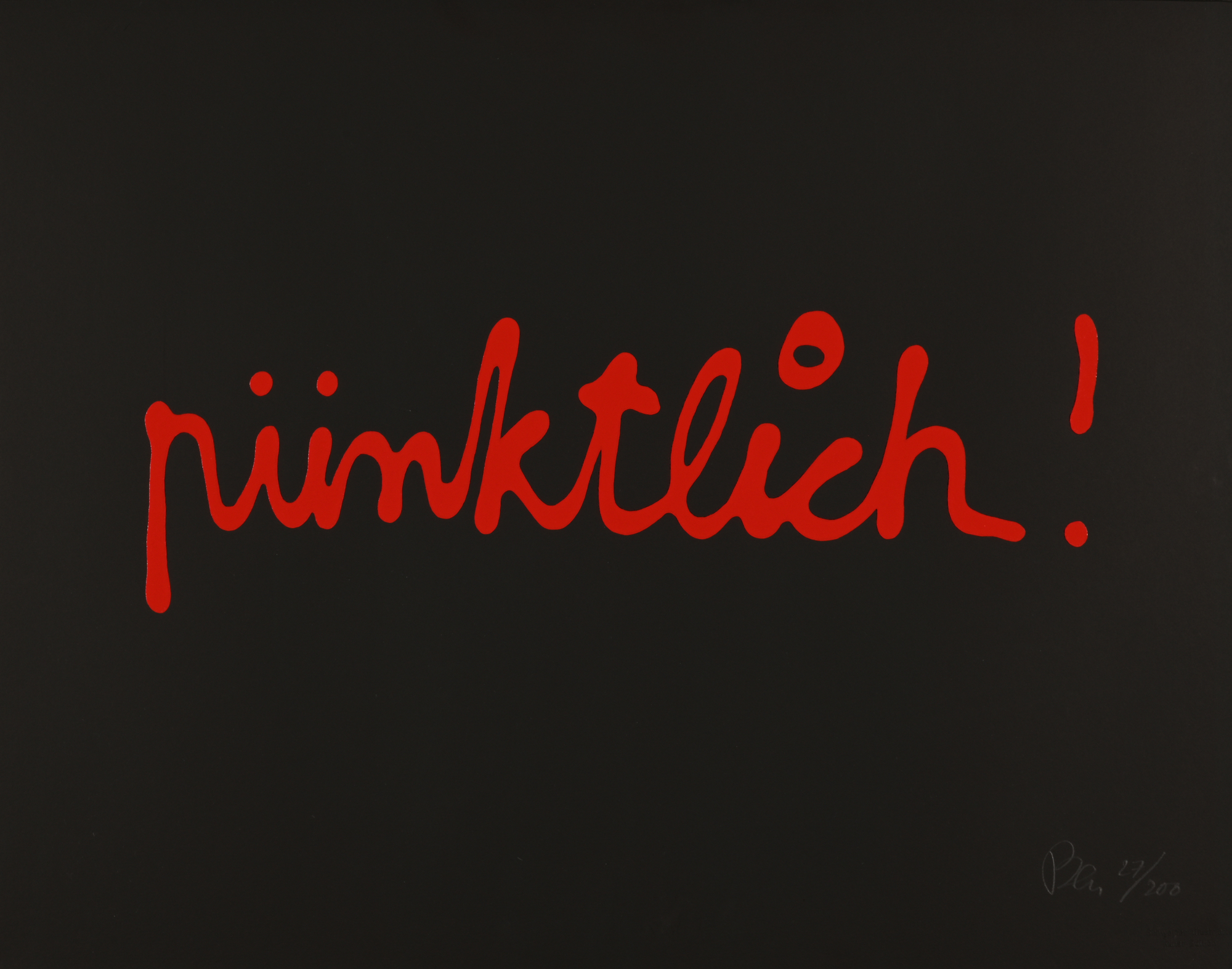 Ben Vautier, Pünktlich