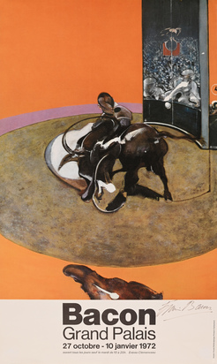 Ausstellungsplakat. Francis Bacon, Grand Palais, 27 octobre - 10 janvier 1972