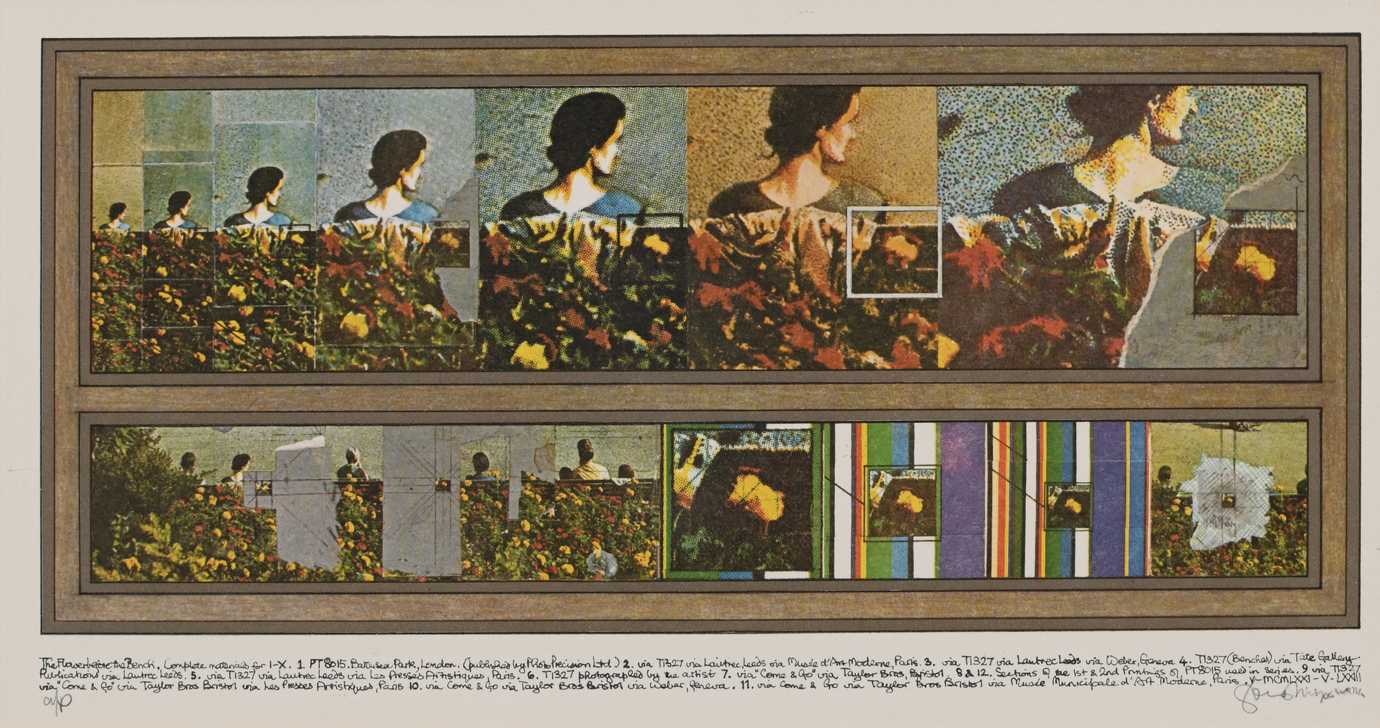 Tom Phillips , 5 sheets: Untitled