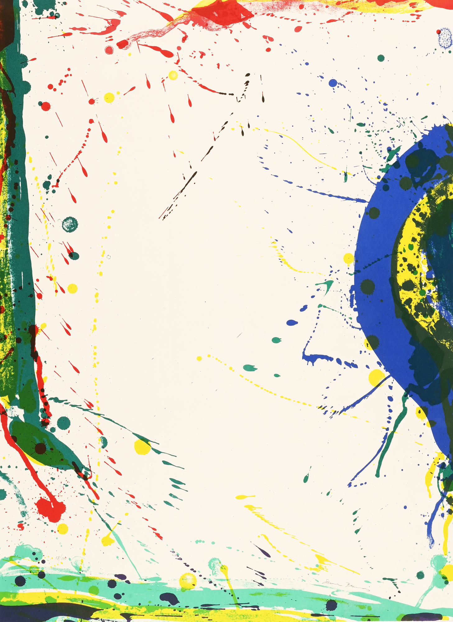 Sam Francis, Ohne Titel (SF-315), aus "Michel Waldberg: Poèmes dans le ciel"