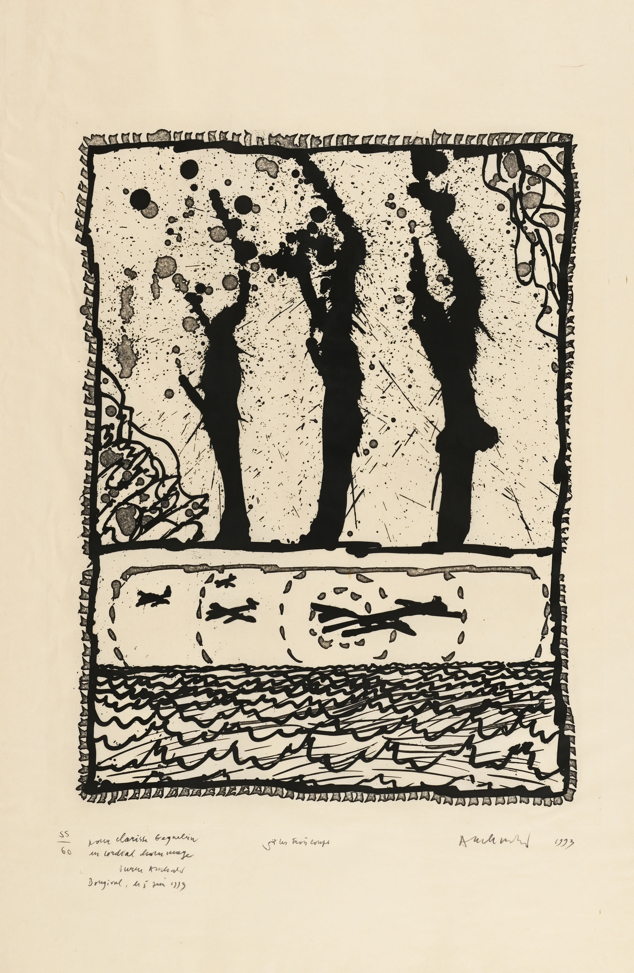 Pierre Alechinsky, Les trois coups