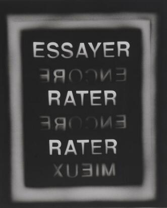 2 Blätter: Didier Rittener, Essayer encore rater encore rater mieux, 2008/2009; Fabrice Gygi, Treillis, 2002