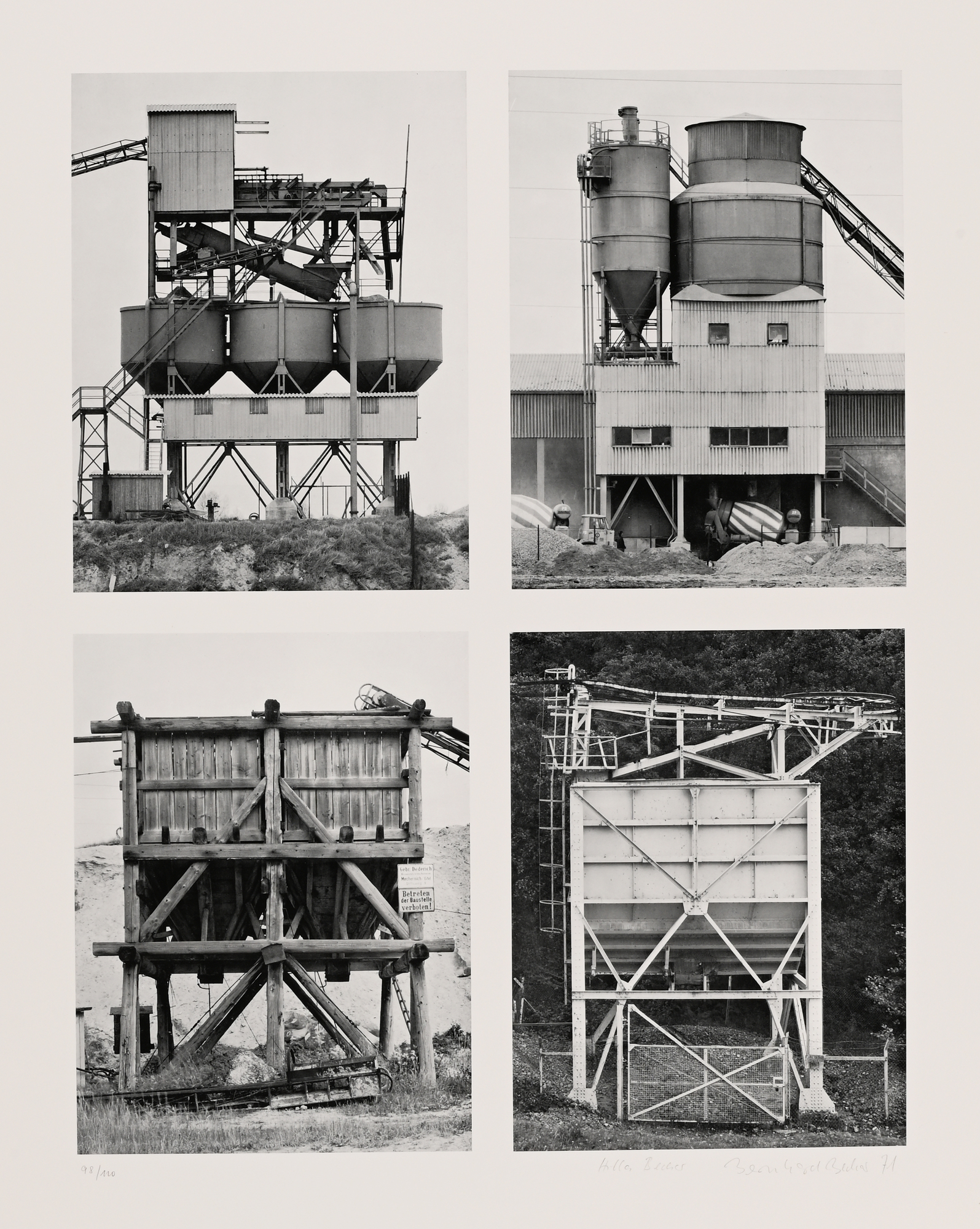 Bernd & Hilla Becher, Four silos