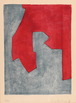 Composition rouge et bleue