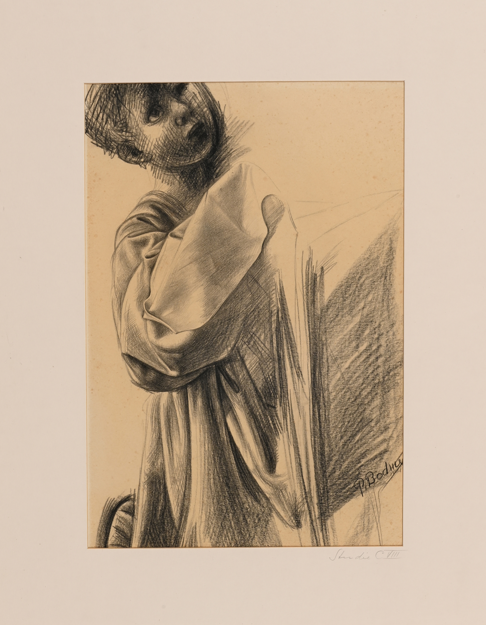 Paul Bodmer, "Study CVII" for the frescoes in the Fraumünster cloister