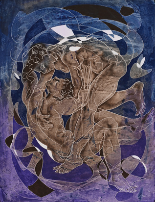 Young Couple in Waves