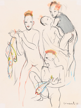 2 drawings: Punks