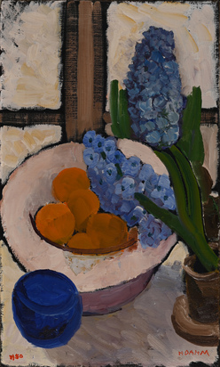 Still Life with Fruit Bowl and Hyacinths
