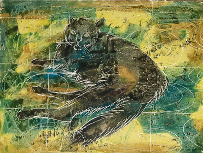 Reclining cat