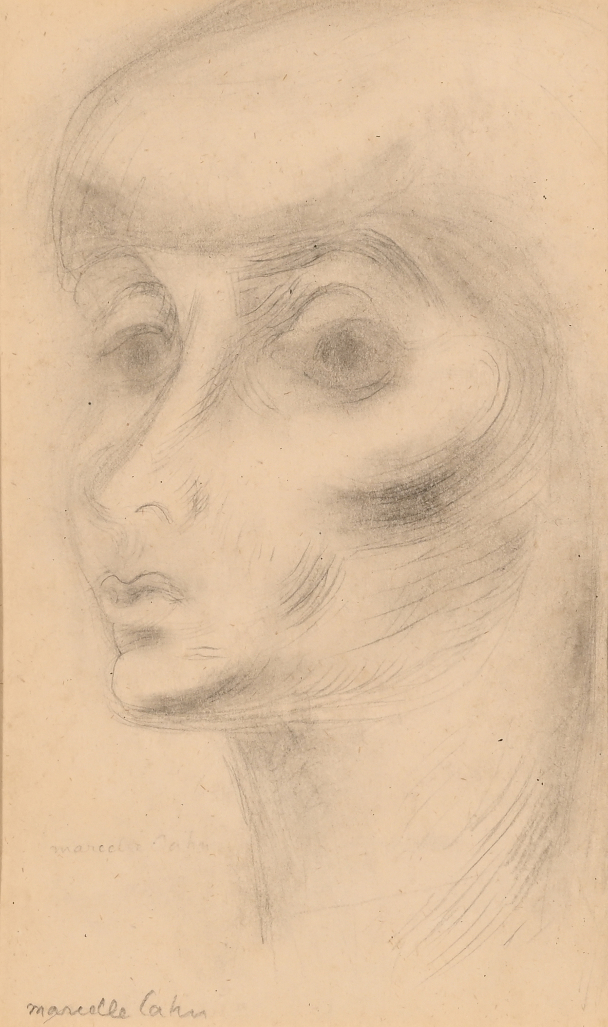Marcelle Cahn, 3 drawings: Nude Studies (2); Head study