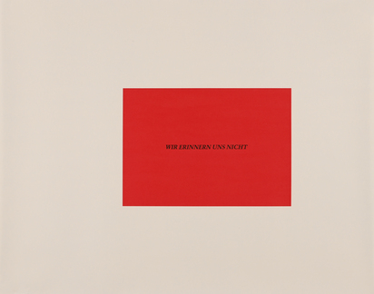 Diverse Blätter: Ohne Titel (Wir erinnern uns nicht), 1991 (5); Ohne Titel (Nowhere better than this Place), 1989/90 (8); Ohne Titel (Somewhere better than this Place), 1989/90 (9).