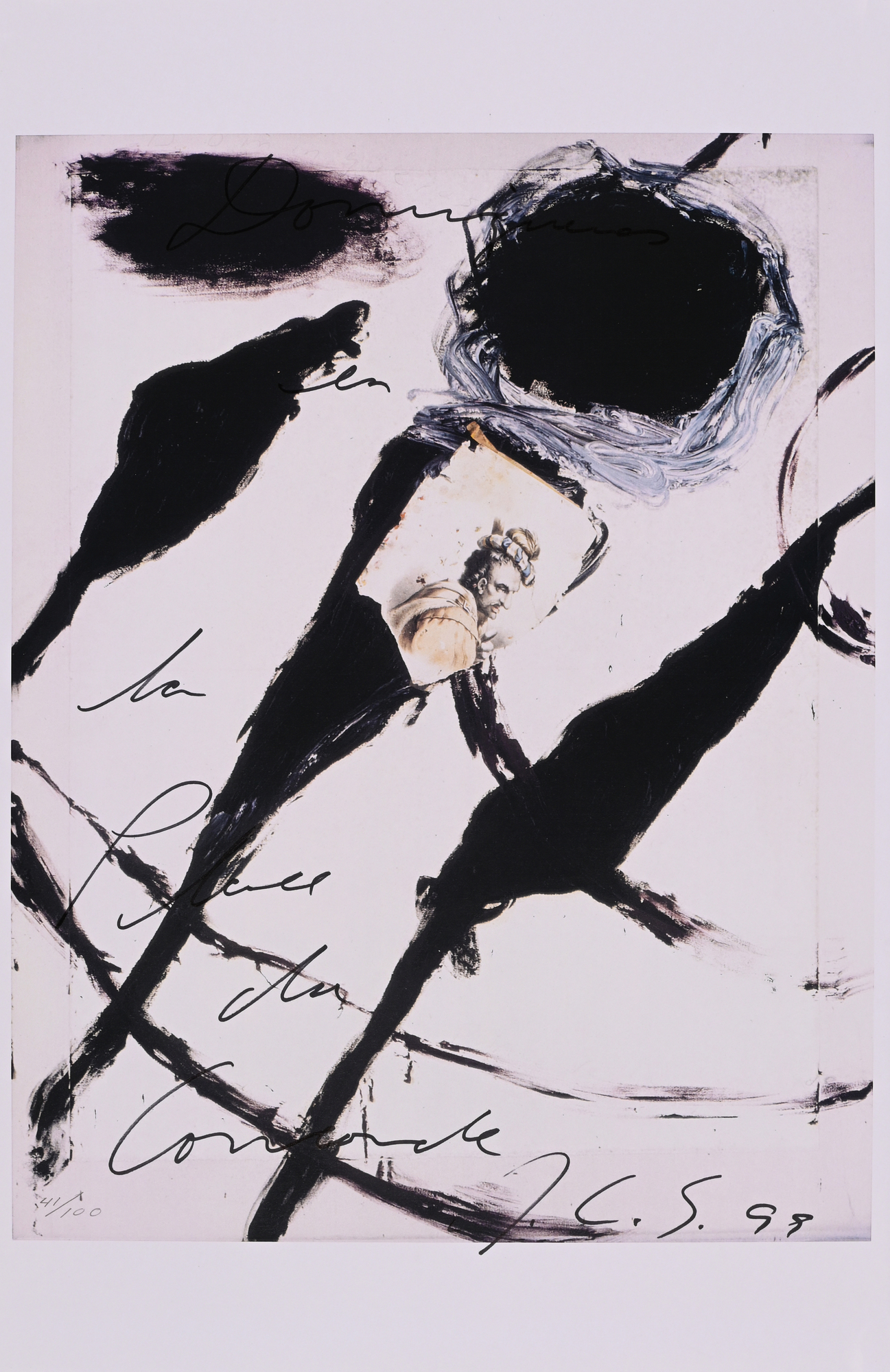 Grafik 20. / 21. Jh., 3 Blätter: Julian Schnabel, Per Kirkeby, Robert Morris