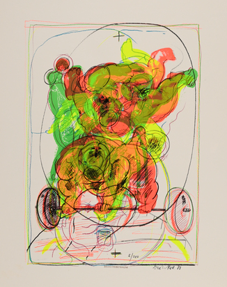 4 Werke: Dieter Roth, Daniel Spoerri, Jean Tinguely, Celestino Piatti