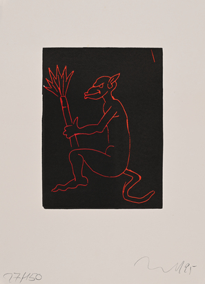 4 Blätter: Ohne Titel, 1995; Ohne Titel, 2001 (2); Ohne Titel, 2005
