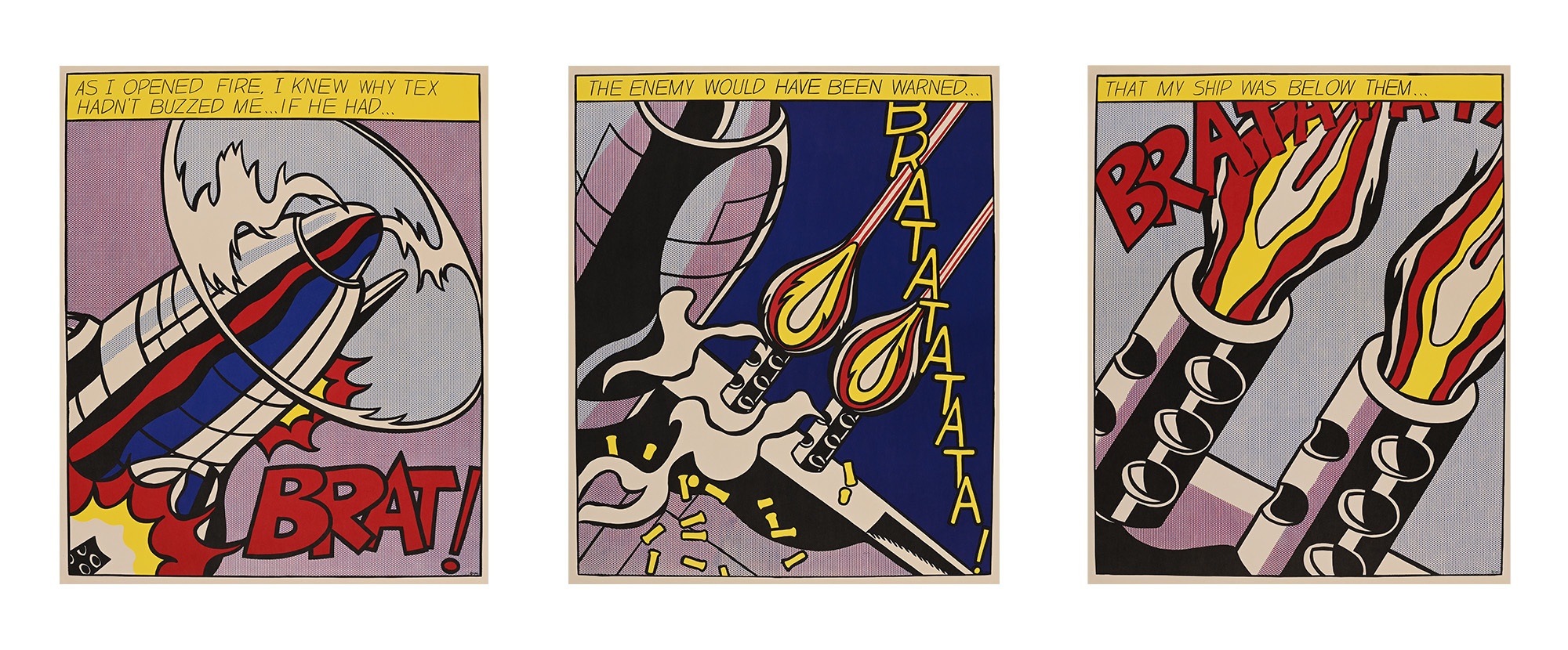 Roy Lichtenstein, Triptychon. As I Opened Fire