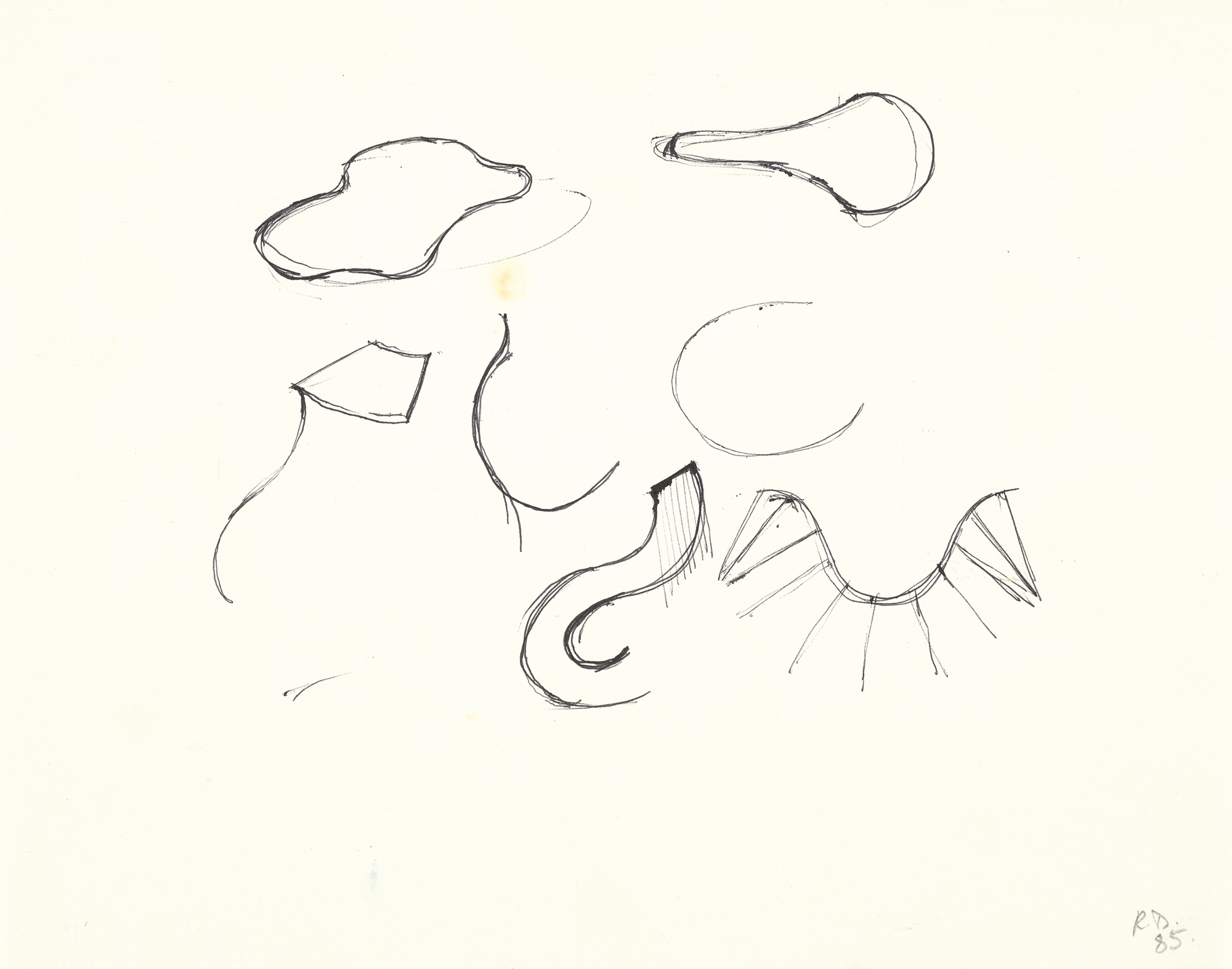 Richard Deacon, 3 Zeichnungen: Untitled Sheet of Drawings (ii; iii; iv)