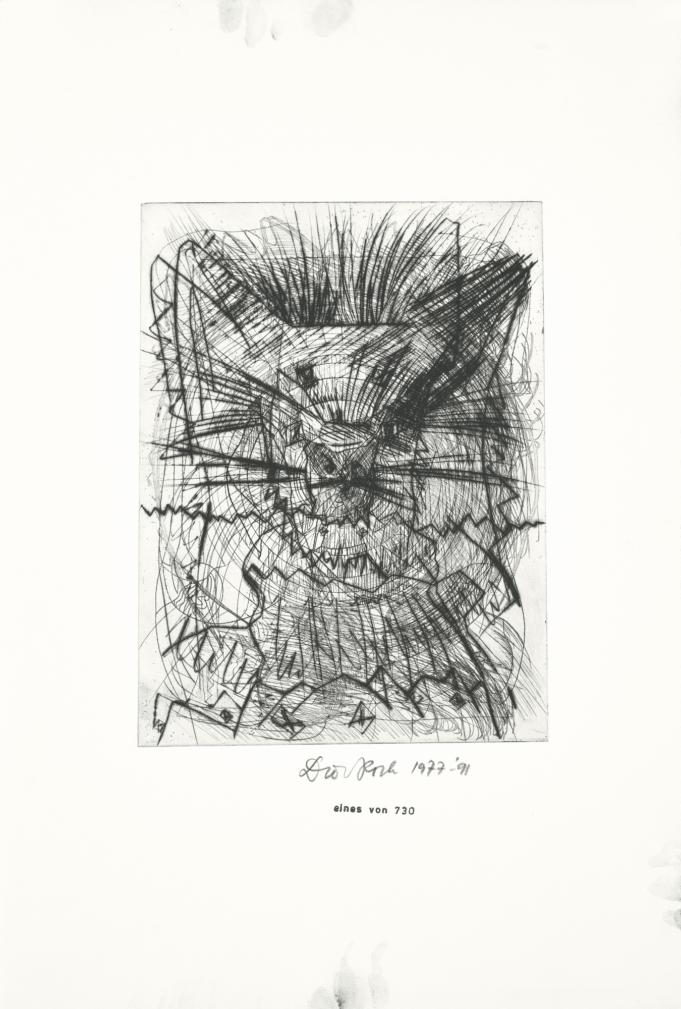 Dieter Roth, 4 sheets from 'Komposition I-V'