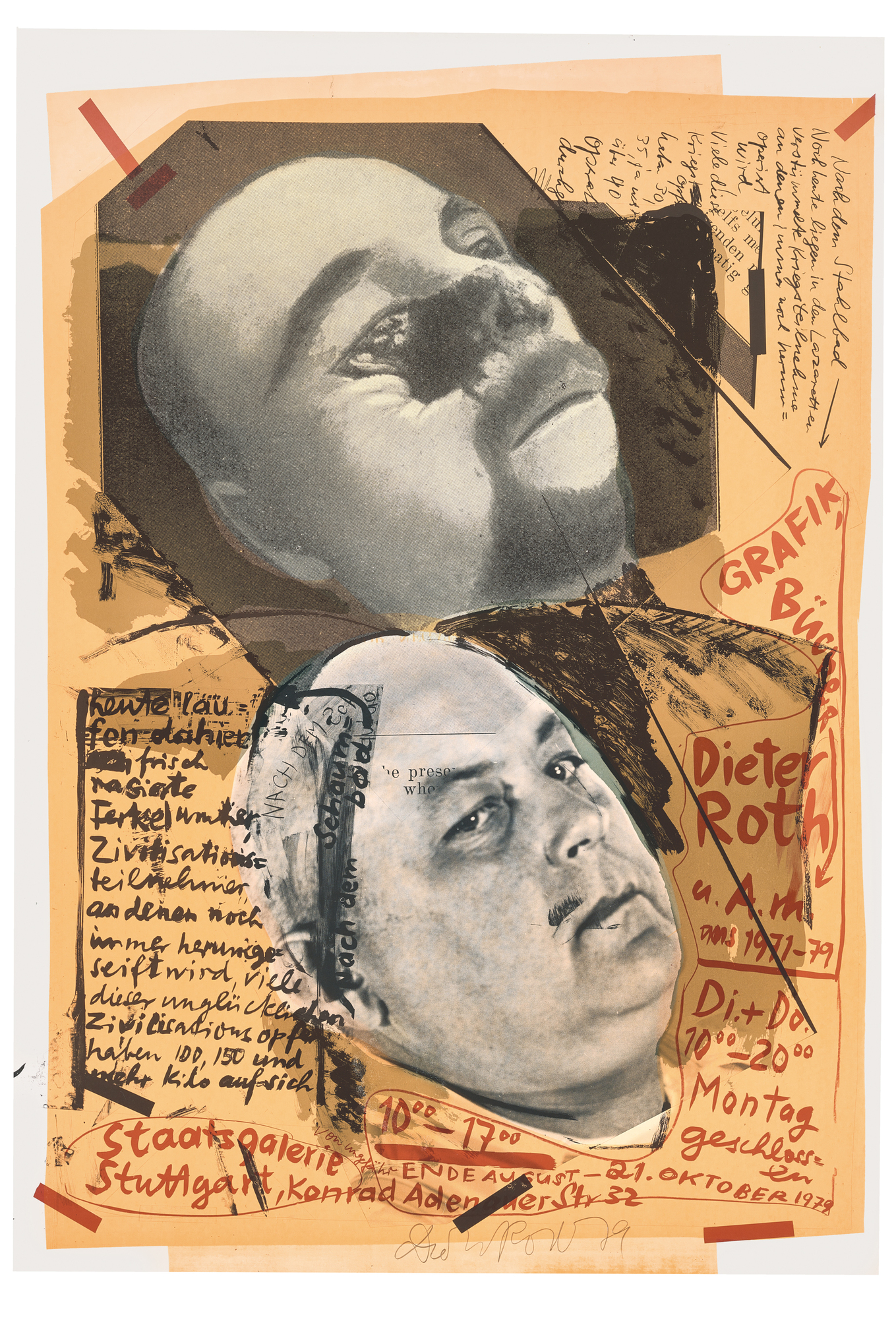 Dieter Roth, 4 posters: Kunstmuseum Luzern, 1980 (2); Die Erschöpfung der Welt, 1980; Staatsgalerie Stuttgart, 1989