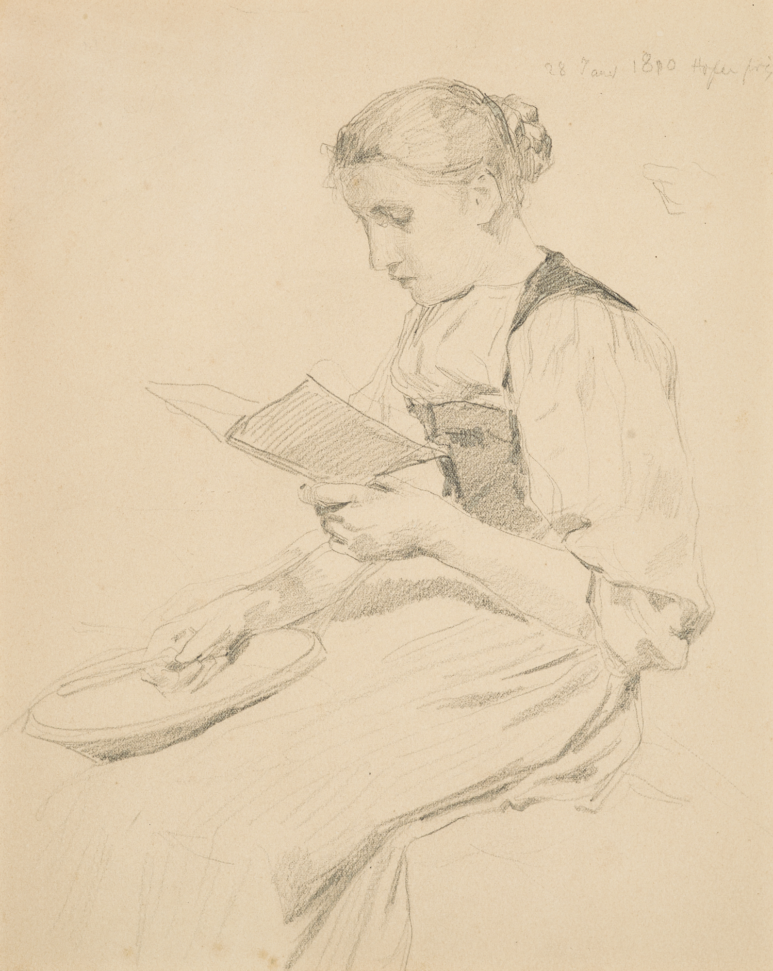Albert Anker, Jeune bernoise