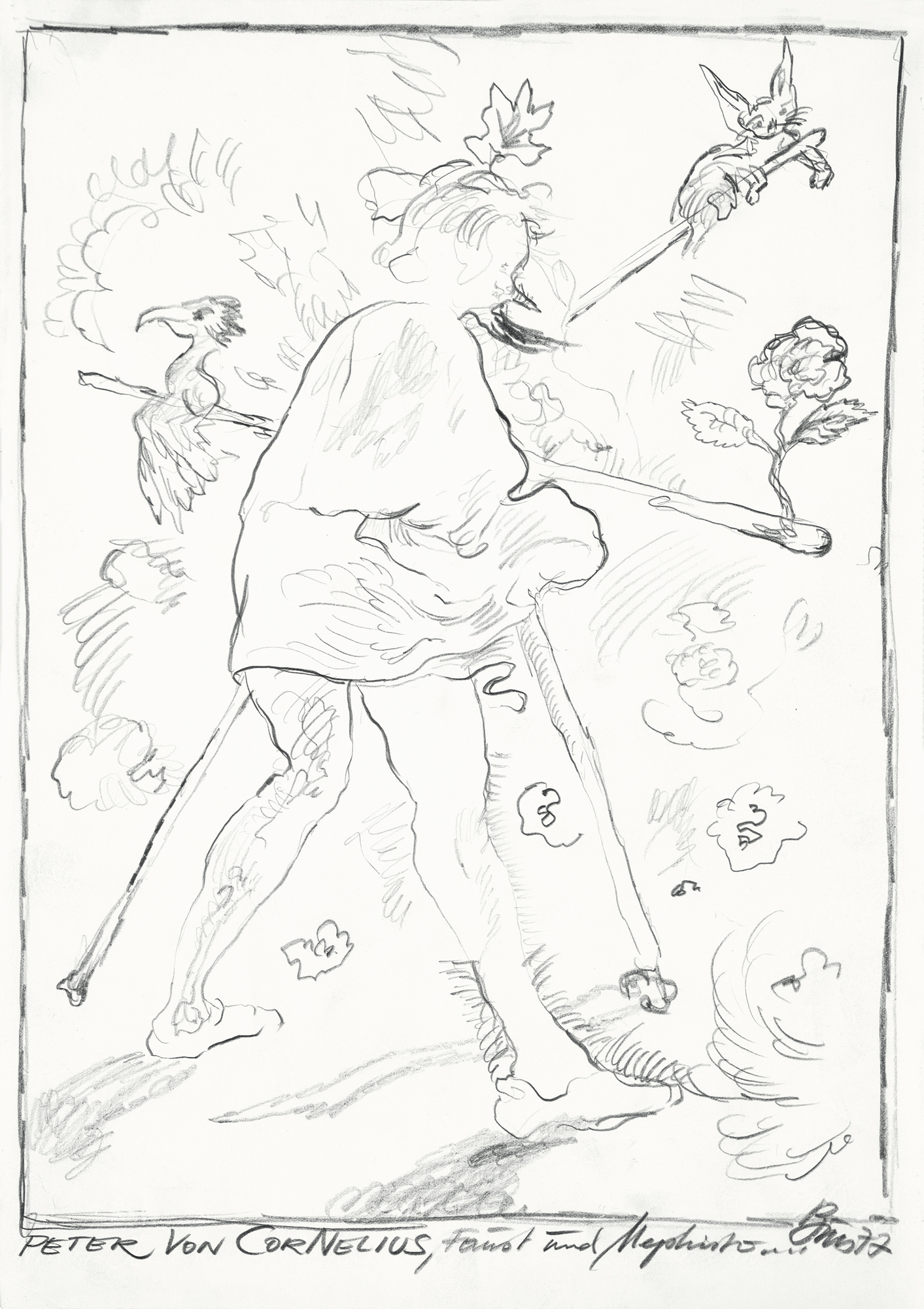 Günter Brus, Peter von Cornelius, Faust und Mephisto