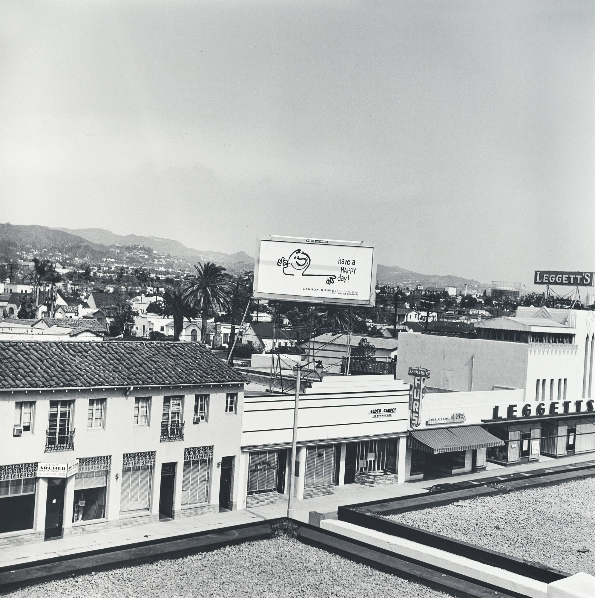 Ed Ruscha, Rooftop View #3 from the series "Rooftops (Legett's)"