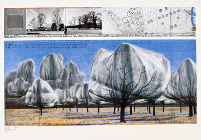 Wrapped Trees, Project for the Fondation Beyeler and Berower Park, Riehen, Switzerland