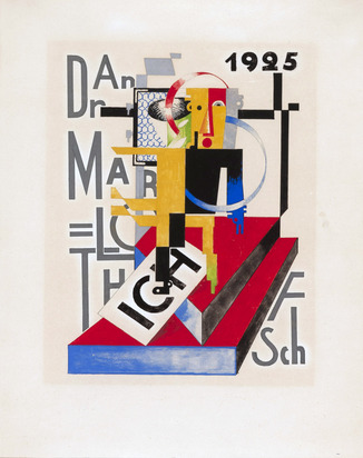 Typografischer Entwurf mit Figur