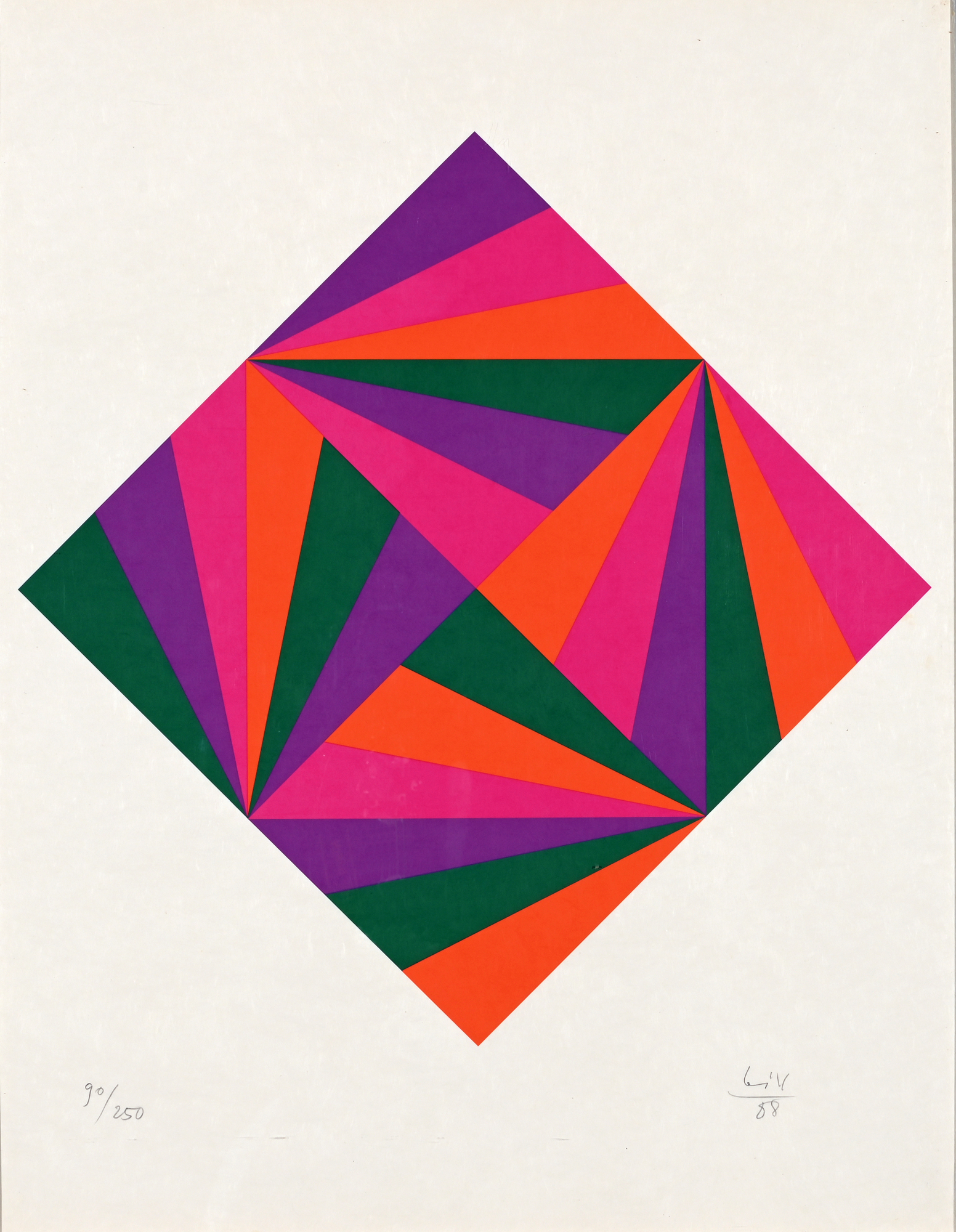 Max Bill, 2 sheets: Composition, 1988; Quadrat, 1993
