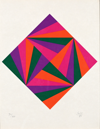 2 Blätter: Komposition, 1988; Quadrat, 1993