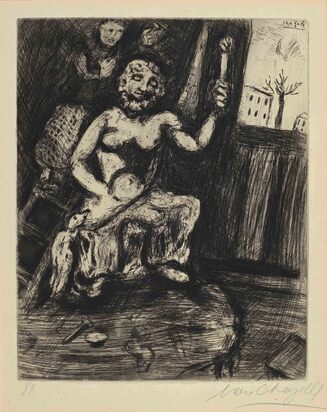 Le statuaire et la statue de Jupiter, Blatt 89 aus "Les fables de la Fontaine"