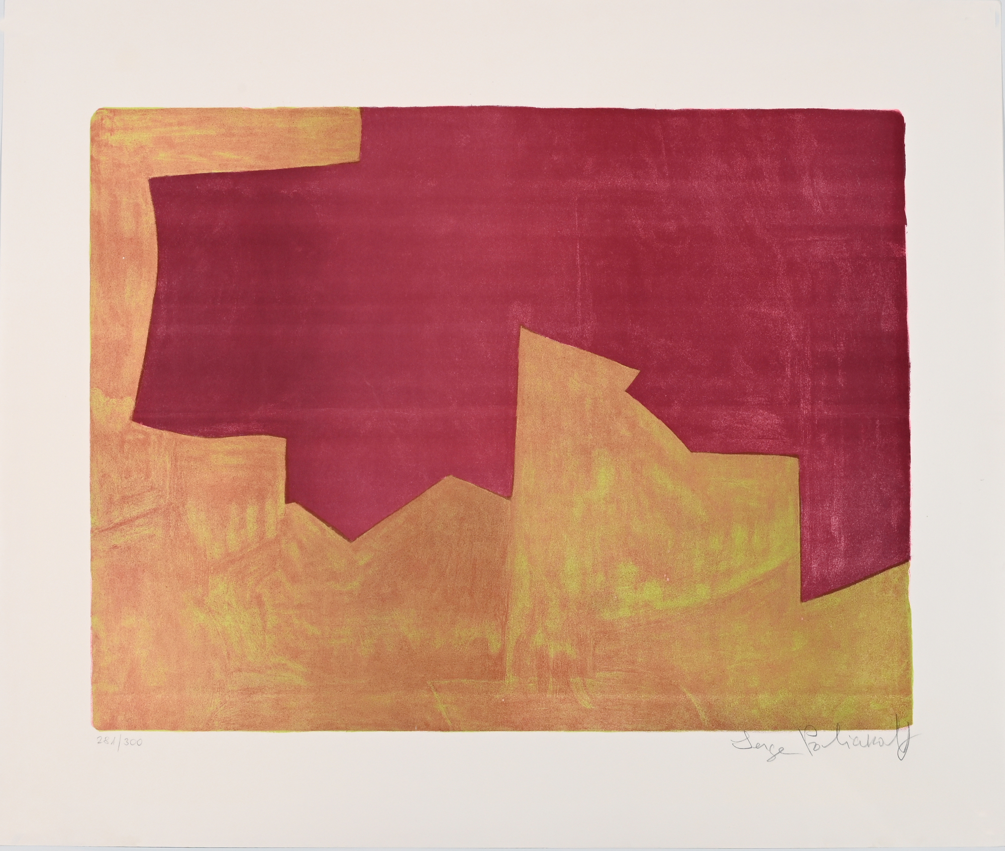 Serge Poliakoff, Composition lie-de-vin et orange