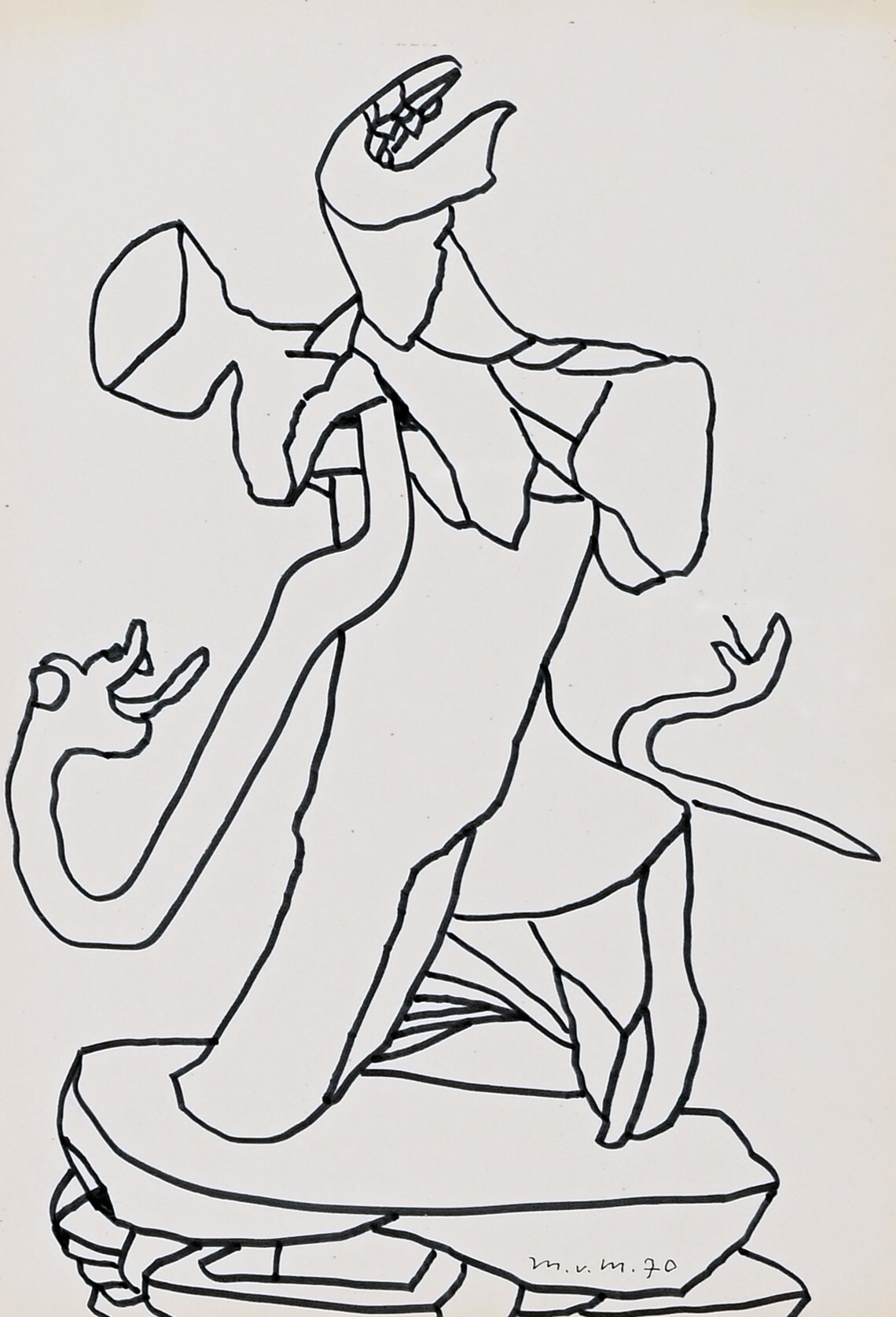 Max von Moos, 2 drawings: Untitled