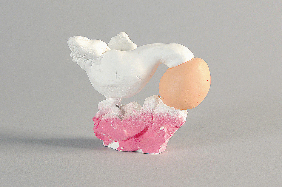 Urs Fischer, Bird Head in Egg