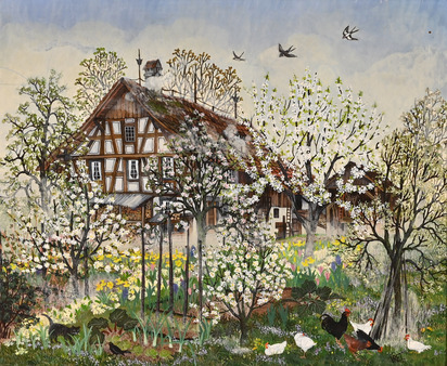 Farmhouse in spring