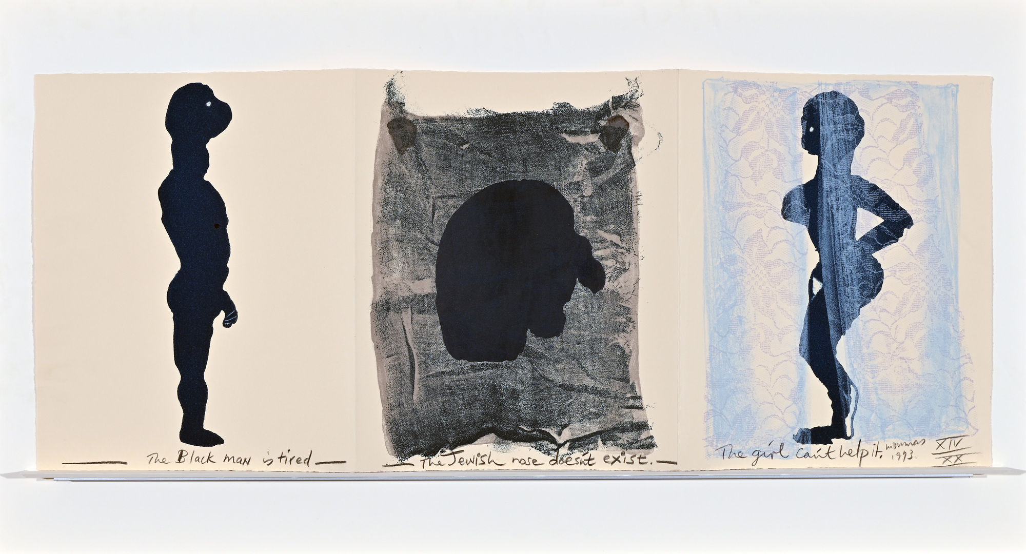 Marlene Dumas, The Black Man, the Jew, and the Girl (for Parkett 38)