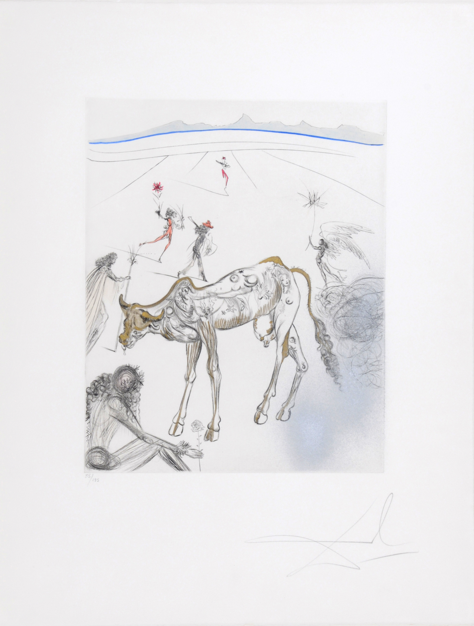 Salvador Dalí, La vache sacrée, from "Hippies"