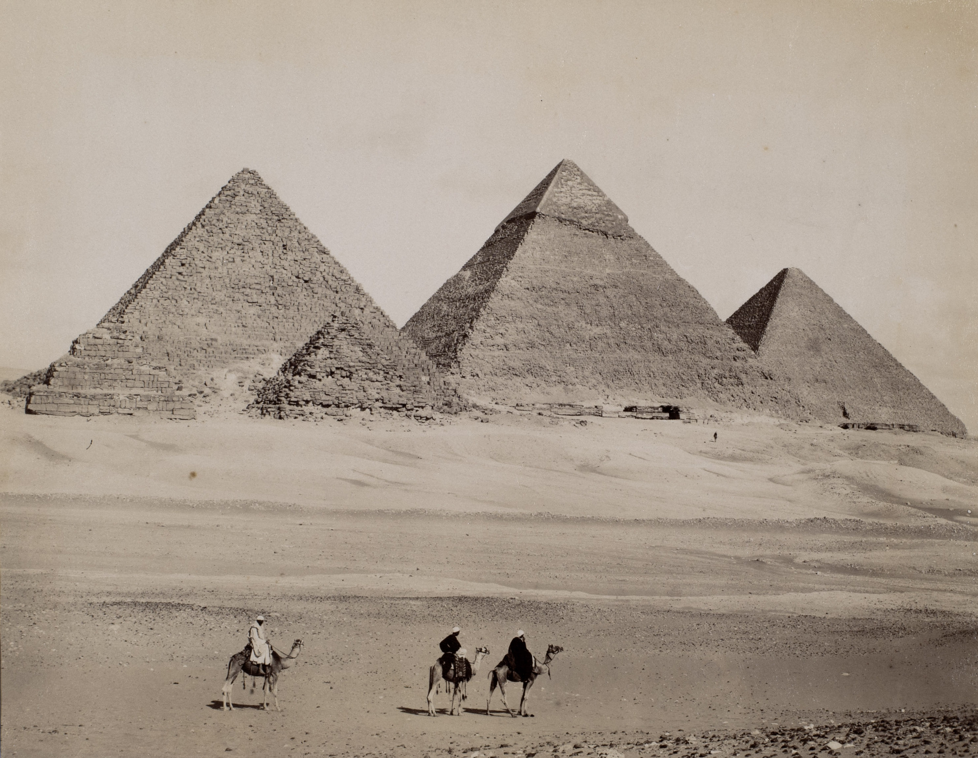 Pascal Sébah, 3 photographs: Pyramides de Chefren