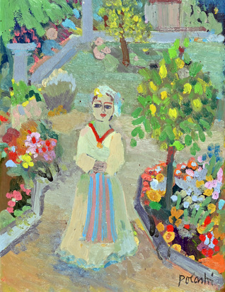 Mädchen im Garten